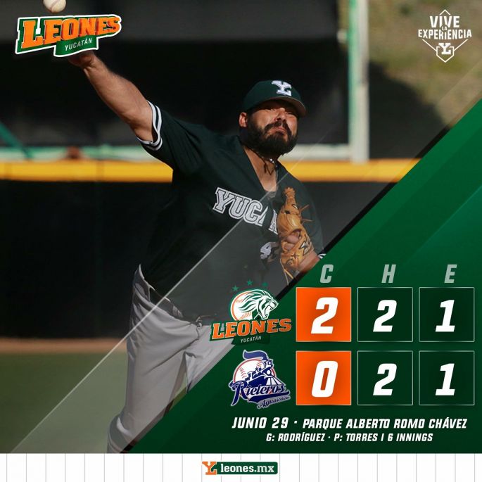 Con jonrón de Esteban Quiroz, los Leones le ganan la serie a los Rieleros.