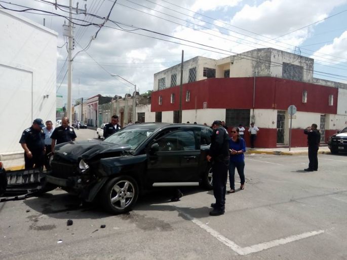 Choque en el centro de Mérida