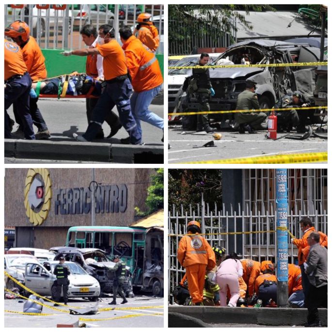 Atentado terrorista en Bogotá, deja tres muertos y 11 lesionados