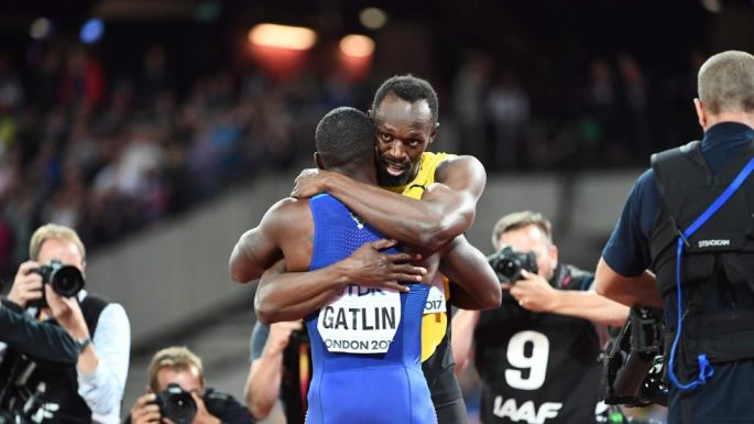 Justin Gatlin le arruina la fiesta de despedida de Usain Bolt, le deja el bronce.