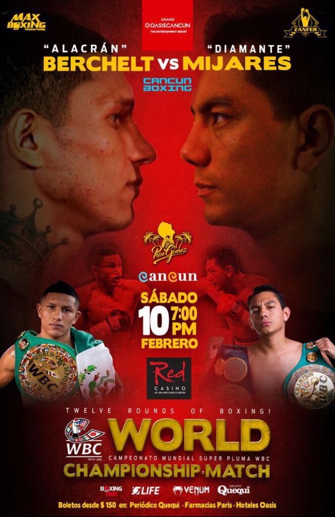 Miguel Berchelt defenderá su reinado ante el excampeón Cristian Mijares