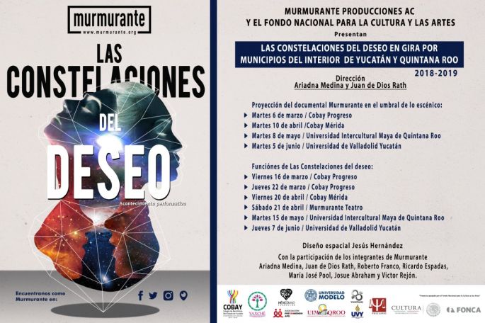 Presentan el programa "Las constelaciones del Deseo" en su gira 2018 por municipios del Interior de Yucatán 