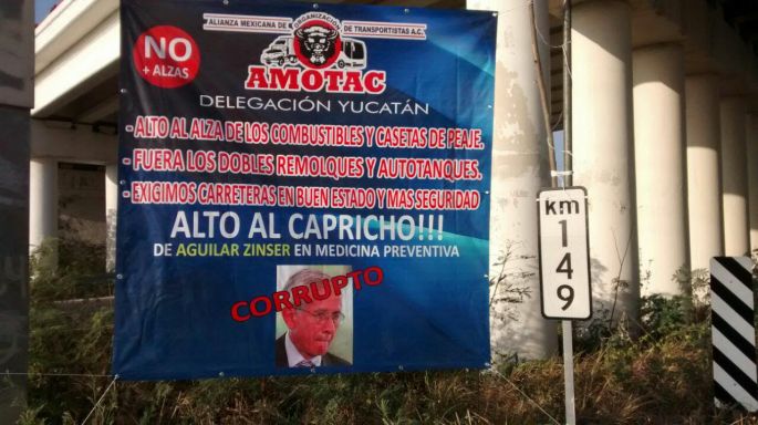 Transportistas de la AMOTAC protestan tarifas, aumentos de combustibles y malas carreteras
