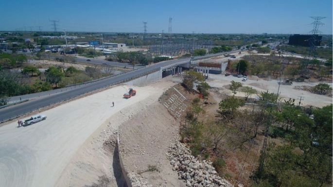 Siguen las obras en el distribuidor vial a Progreso