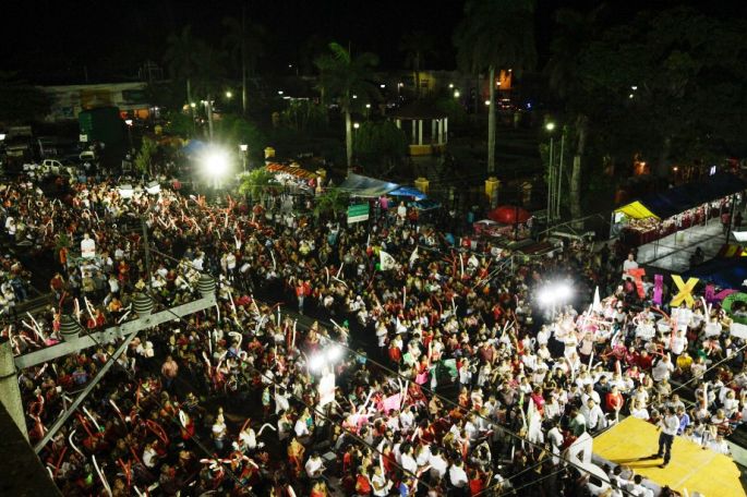 Hemos construido la victoria: Sahuí; más de 6 mil personas en el cierre de campaña de Tixkokob