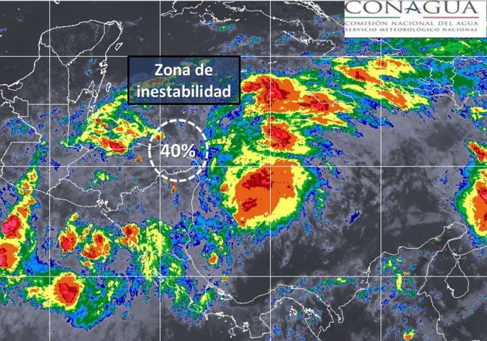 Potencial de fuertes lluvias para el fin de semana por influencia de zona de inestabilidad  