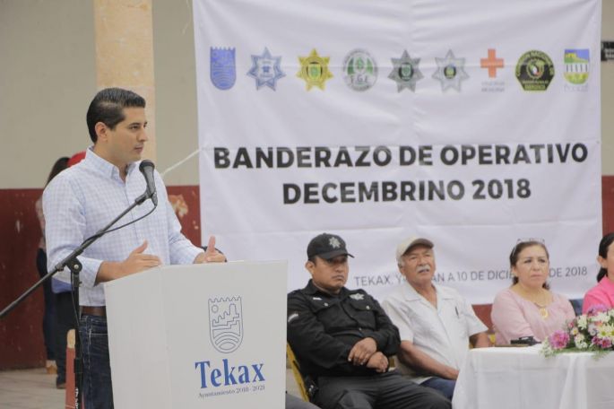 Dan el  Banderazo del operativo decembrino 2018 en Tekax