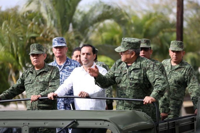 El Gobernador Mauricio Vila reconoce las labores de seguridad y servicio social que presta el Ejército Mexicano