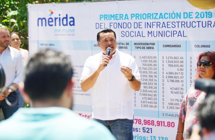 Anuncia el alcalde Renán Barrera inversión histórica para obras del Ramo 33