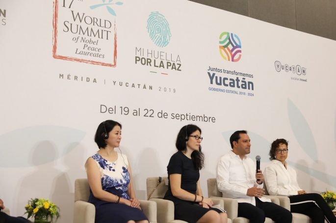 “Mi huella por la Paz”, iniciativa yucateca que acompañará a Premios Nobel en su visita a Yucatán