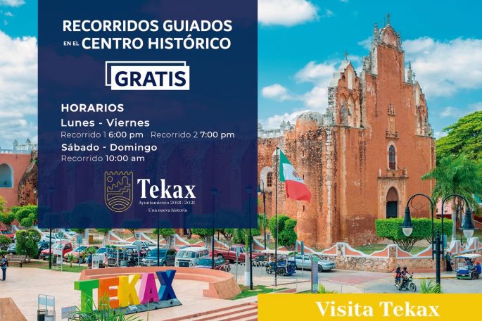 Impulsa el alcalde Diego Ávila los recorridos turísticos gratuitos en el Centro Histórico de Tekax