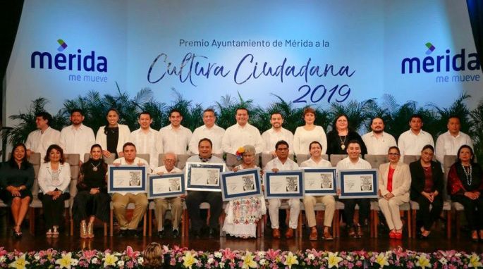 Entregan el premio “Ayuntamiento de Mérida a la Cultura Ciudadana 2019”