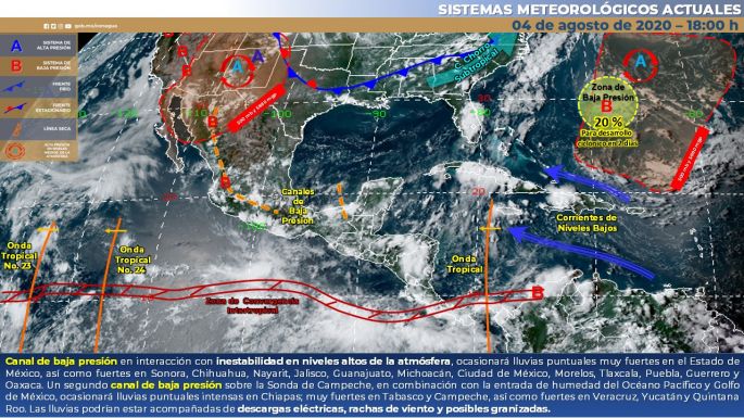 Se esperan fuertes lluvias para Yucatán; se prevé la aproximación de una onda tropical a Quintana Roo