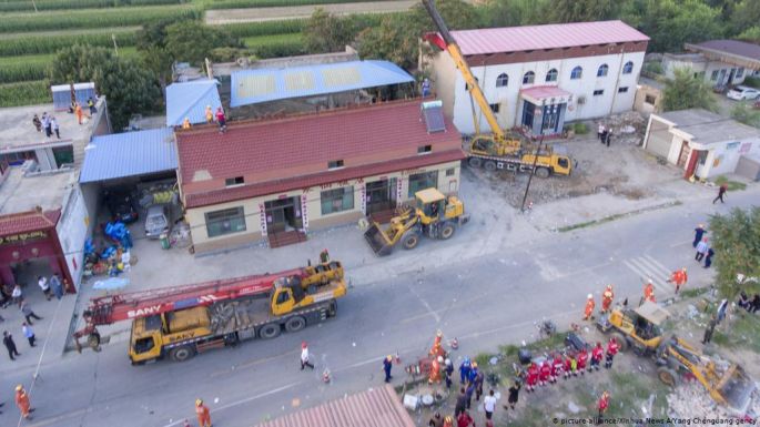 Al menos 13 muertos al derrumbarse un local de banquetes en China