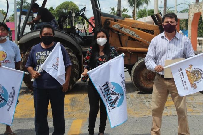 Dan banderazo para la construcción de señalética en Pisté