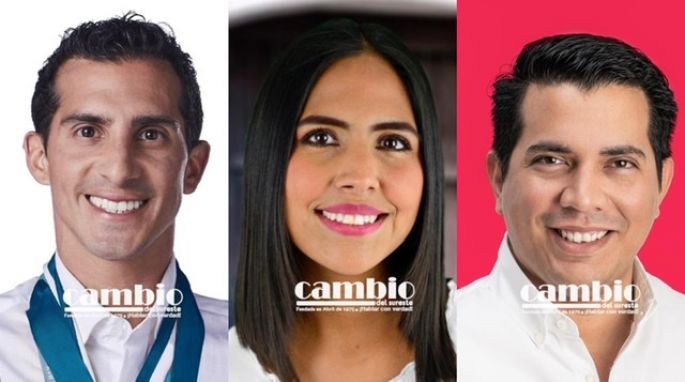 Rommel Pacheco, Óscar Brito, y Alaine López, punteros en el III Distrito Federal en Mérida