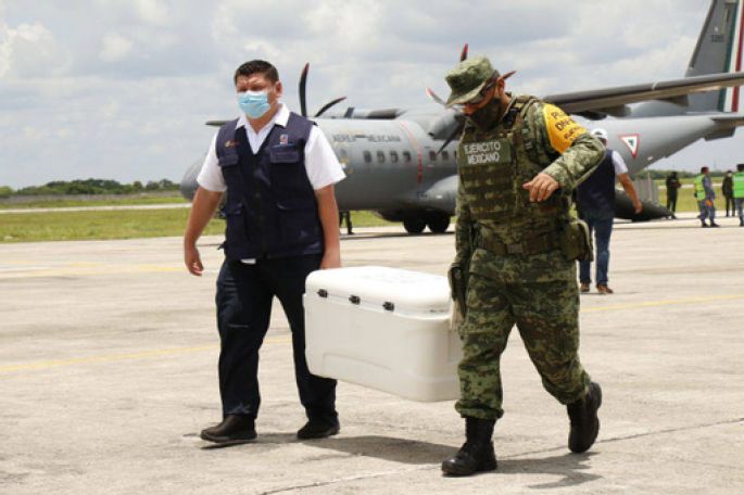 Llegan a Yucatán 109,600 vacunas para iniciar con la aplicación de primeras dosis a las personas de entre 30 y 39 años en Mérida