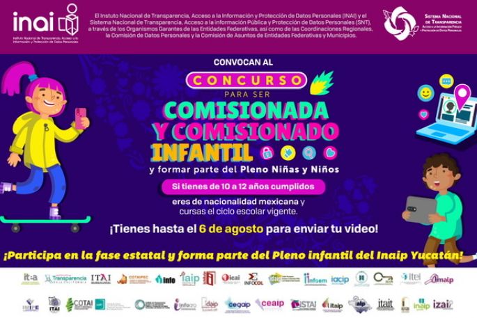 Convocan a niñas y niños a integrar el Pleno infantil del Inaip Yucatán