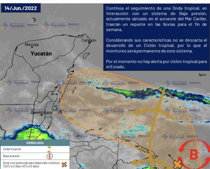 Más lluvias este fin de semana, por efectos de una onda tropical