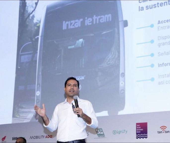 El Gobernador Mauricio Vila presenta transporte público único en Latinoamérica y 100% eléctrico para los yucatecos
