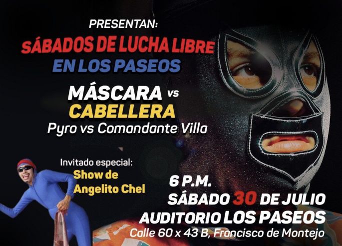 Función estelar de lucha libre, este sábado, en Los Paseos