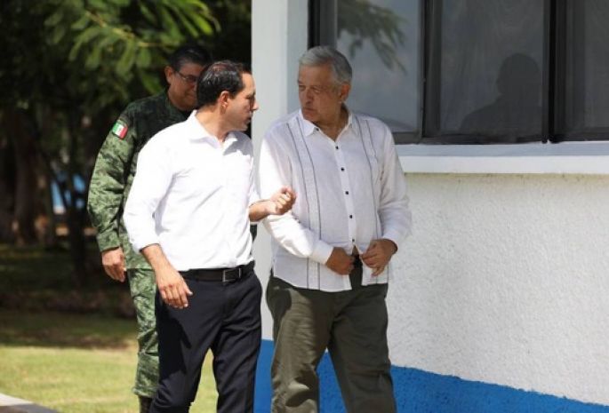 Trabajo de la mano entre el Gobernador Mauricio Vila y Andrés Manuel López Obrador para impulsar proyectos que transformen Yucatán