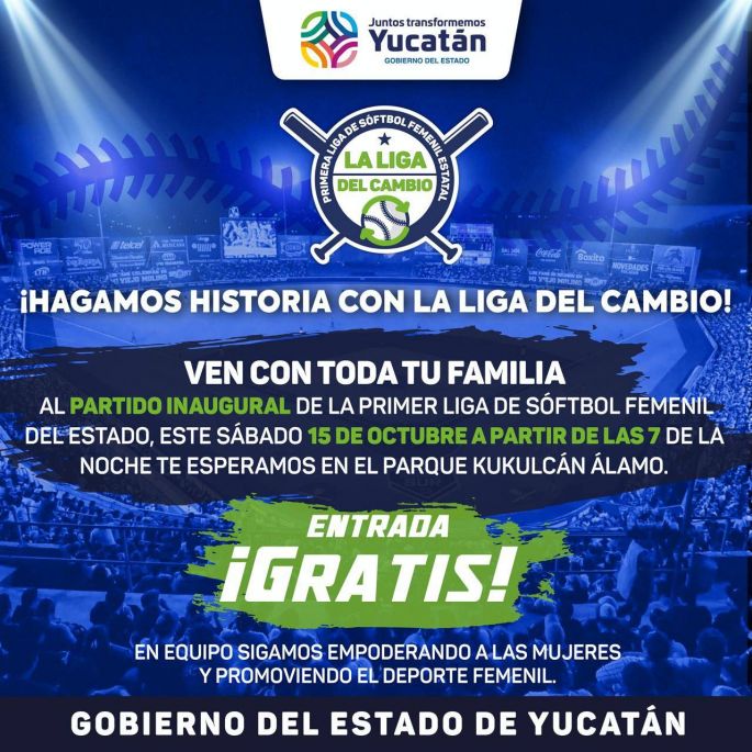 Este sábado el Parque Kukulcán será testigo de la inauguración de la Liga Estatal de Sóftbol Femenil
