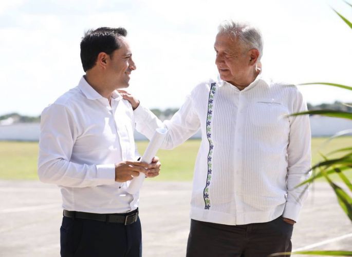 Mantienen coordinación por Yucatán y los yucatecos el Gobernador Mauricio Vila y el Presidente Andrés Manuel López Obrador
