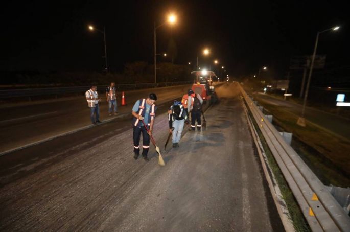 Siguen a buen ritmo los trabajos de repavimentación del Anillo Periférico de Mérida