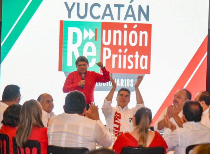 Liderazgos del PRI yucateco se reúnen con Alito y Gaspar Quintal