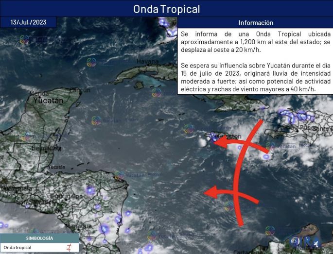 Inminente onda tropical con lluvias fuertes y vientos superiores a los 40 km/h; los primeros efectos podrían ocurrir en la mañana de este sábado