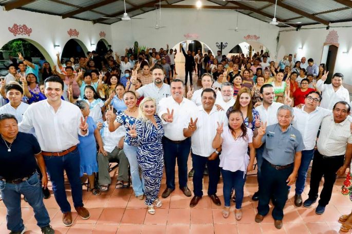 ¡Esta batalla la vamos a ganar juntos!, afirma Renán Barrera en Chicxulub Pueblo