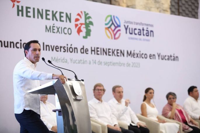 Anuncia el Gobernador Mauricio Vila Dosal la construcción de planta de la cervecera Heineken en el municipio de Kanasín