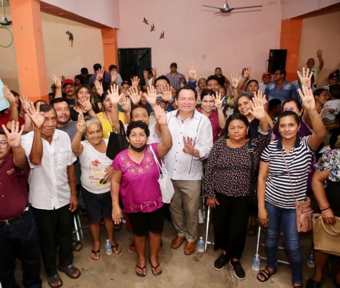 Se suman a “Huacho” Diaz morenistas del sur de Mérida para defender la 4T