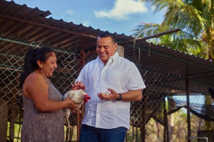 Renán Barrera incentiva la producción agroecológica para beneficio de las familias del sector rural meridano