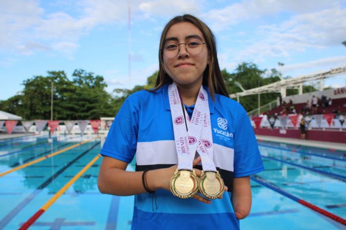 La delegación yucateca de paranatación consigue sus primeras medallas en los Paranacionales Conade 2023