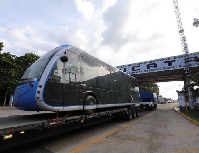 Llegan otras 5 nuevas unidades del Ie-Tram a Yucatán