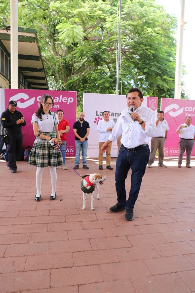 Educación con empatía: CONALEP Yucatán impulsa la adopción responsable con jornada canina