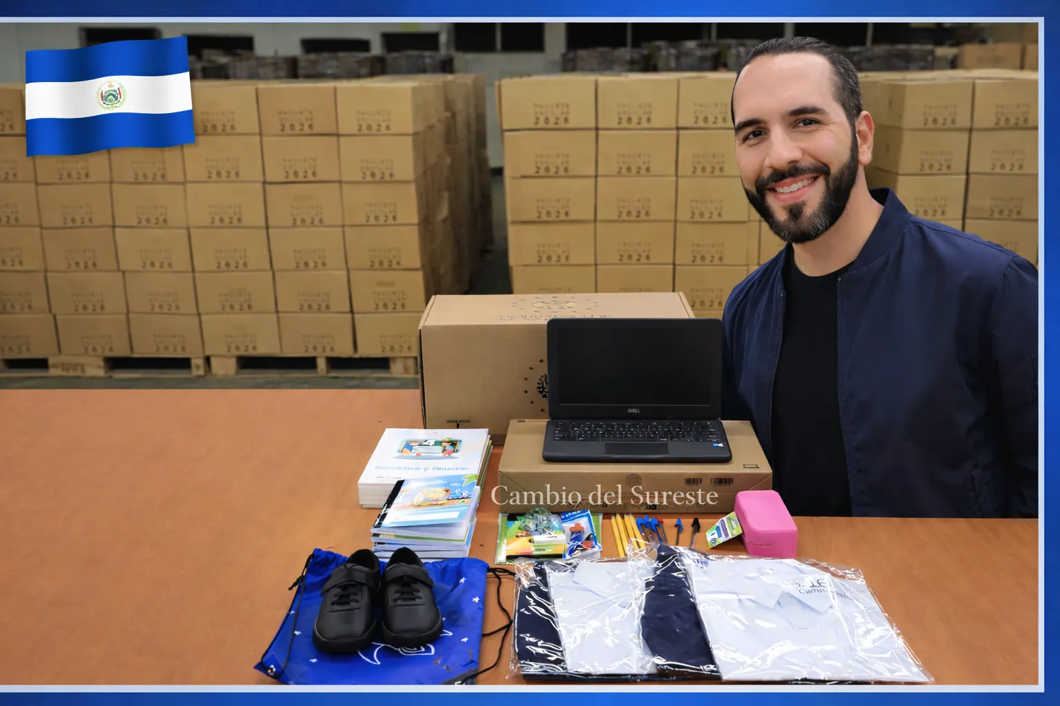 El Salvador entrega paquetes escolares gratuitos a más de un millón