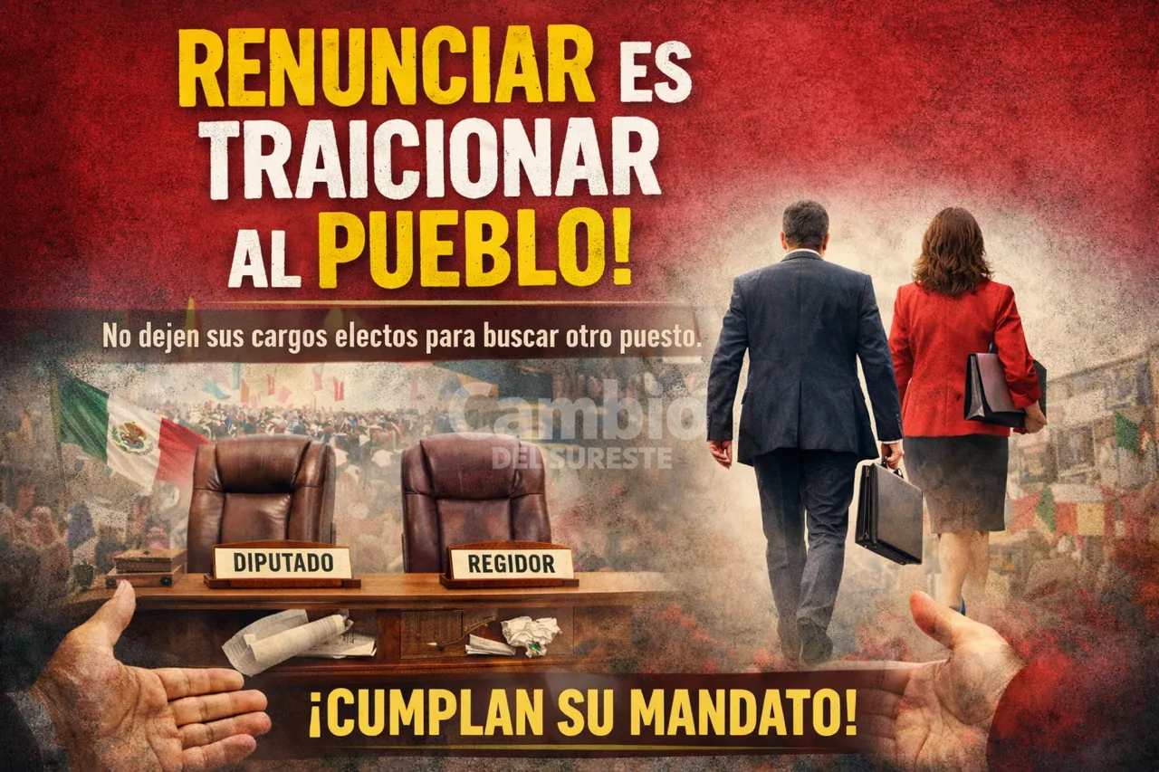 Los diputados y regidores que renuncien, traicionarán al pueblo