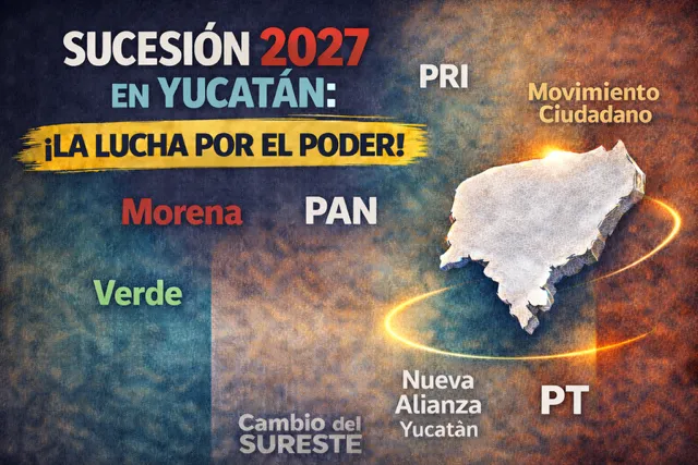 La sucesión en 2027 ya se mueve en Yucatán: partidos políticos activan sus fichas
