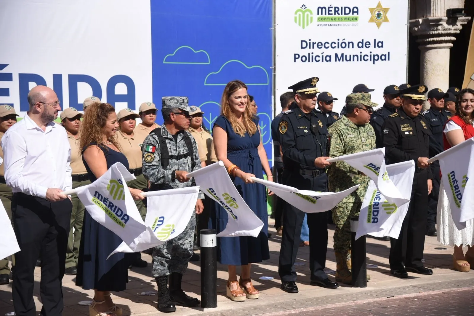 Refuerzan seguridad en el Centro de Mérida por vacaciones de Semana Santa