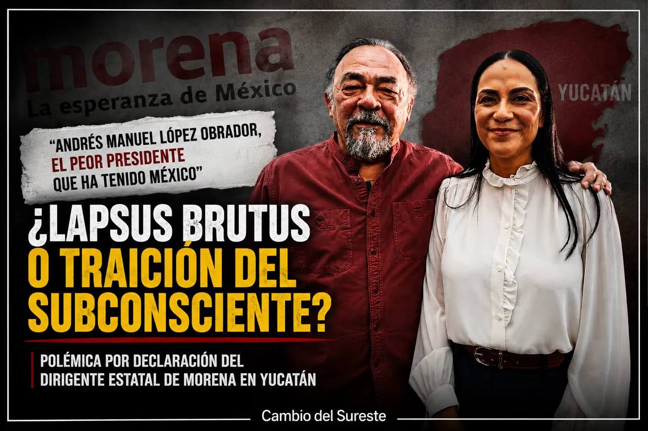 ¿Lapsus brutus o traición del subconsciente?  La afirmación del dirigente estatal de Morena en Yucatán que encendió la polémica